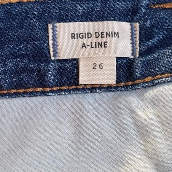 Madewell Rigid Denim A Line Skirt Womens 26 Summer Festival Casual Vacation - Picture 10 of 13